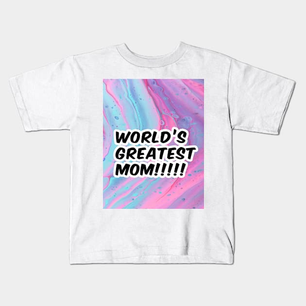 "World's Greatest Mom" Text design - Unisex Heavy Blend™ Hooded Sweatshirt Kids T-Shirt by Graphics King